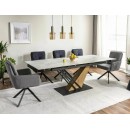 Стол обеденный SIGNAL GENESIS белый/дуб 180-240/90